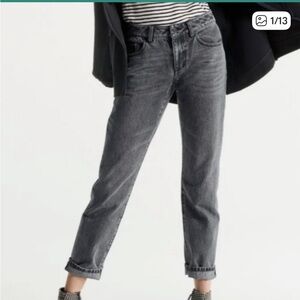 Cabi 100% Bf Jeans Sz 2 Gray Zip Fly Mid Rise No Stretch Cotton